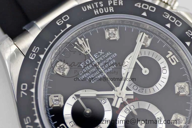 1218 Breathable Daytona 116519 SS TWF 1:1 Best Edition 904L Steel Black Diamonds Dial on Oysterflex Strap A 2413